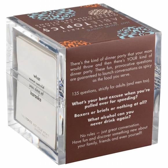 NEW TABLETOPICS conversation starters - not your mom’s dinner party in brown/whi - Picture 3 of 4
